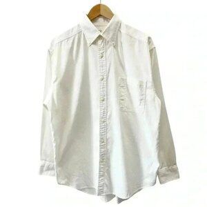 Northern Spirit Men’s Button Down Shirt Cotton Long Sleeve Classic White Medium